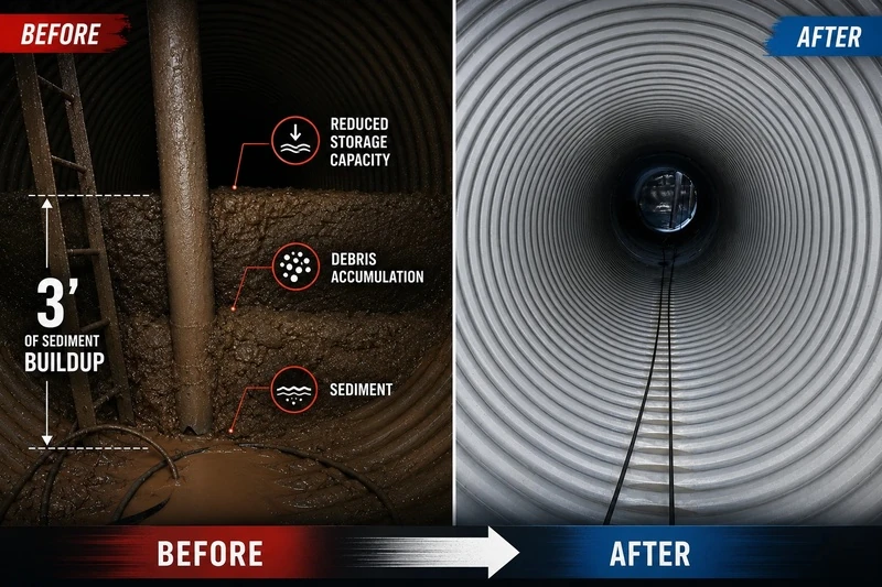 Underground Detention System Cleaning