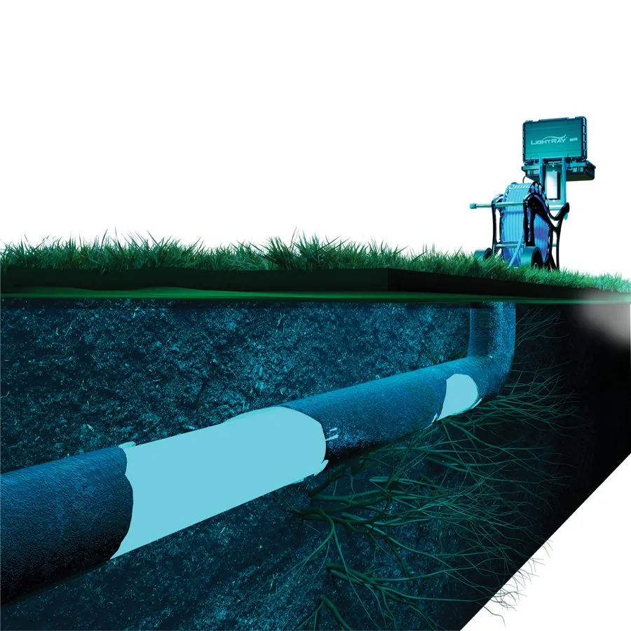 Trench less UV pipe repair